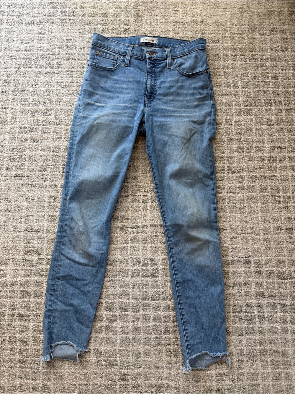 Madewell 9” high rise skinny with step hem, 28
